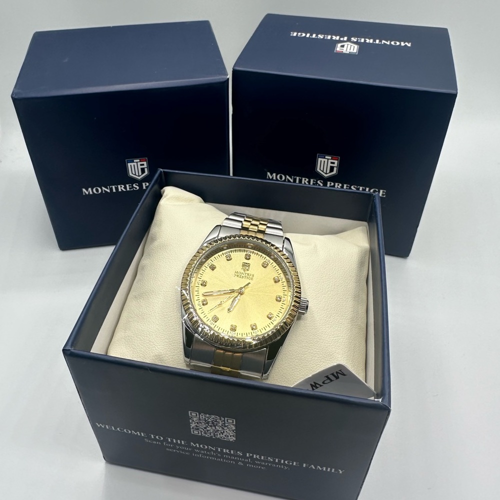 Montres Prestige Gold and Silver Watch